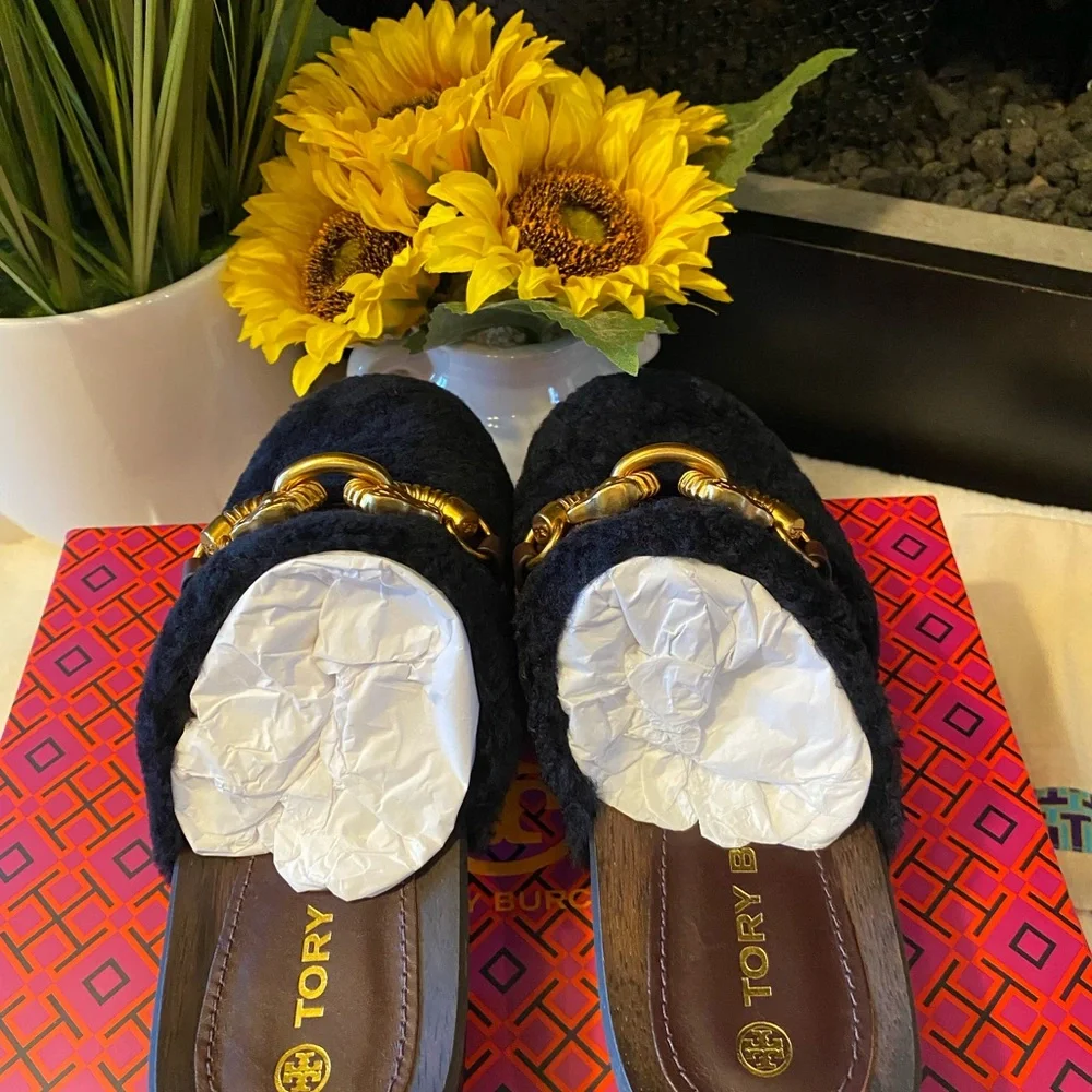 TORY BURCH JESSA SHEARLING CLOG